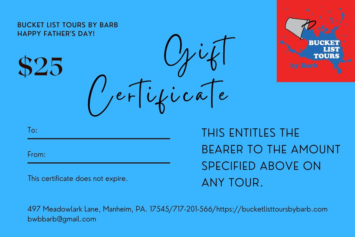 Father's Day Gift Certificate